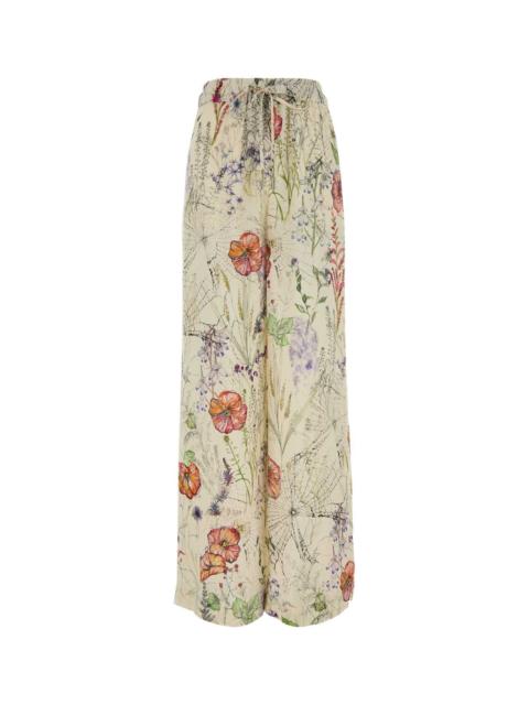 Alexander McQueen Alexander Mcqueen Women Printed Crepe Pyjamas Pant
