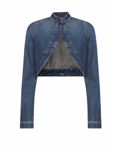 Alaïa Short blue denim jacket