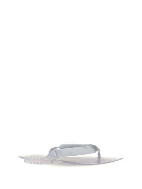 Alaïa Alaïa Satin Flip-flop Sandals Silver Women
