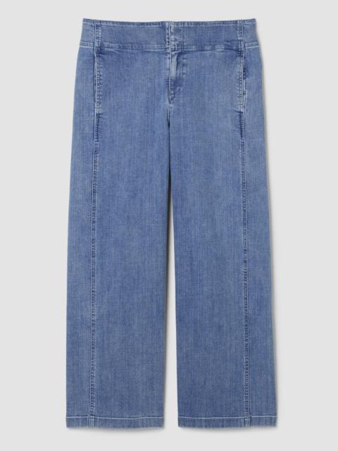 EILEEN FISHER Cotton Stretch Denim Wide-Leg Trouser