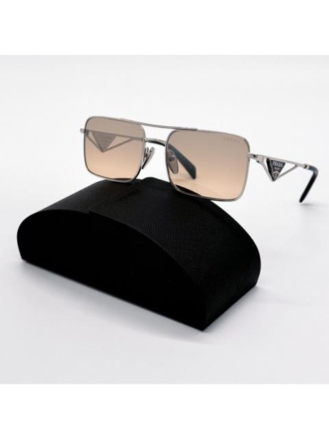 Prada NEW PRADA SPR A52 1BC8J1 SILVER SQUARE PRA52S SUNGLASSES