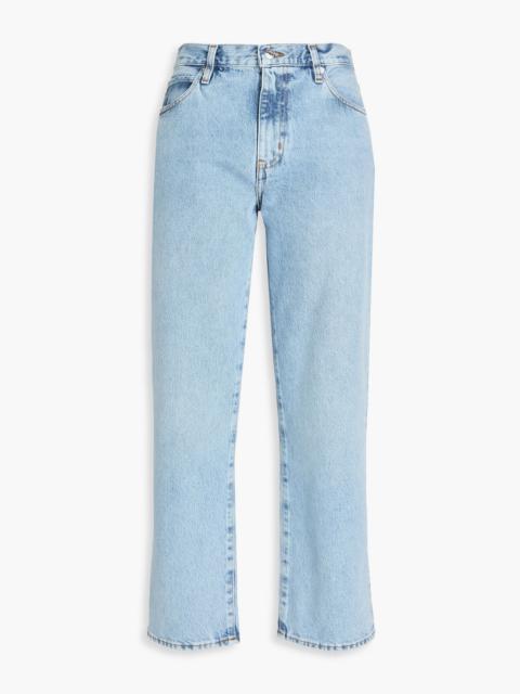FRAME The Hang cropped high-rise straight-leg jeans