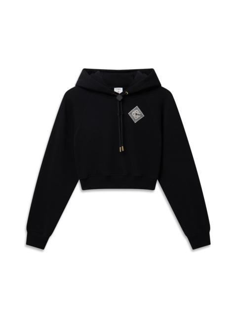 CASABLANCA Pearl Diamond Cropped Hooded Sweatshirt | Casablanca Paris