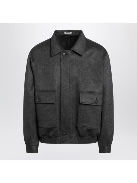 AURALEE Auralee Grey Cashmere Zip Jacket Men