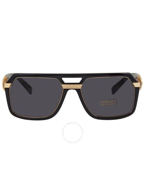 VERSACE Versace Dark Grey Geometric Men's Sunglasses VE4399 GB1/87 58