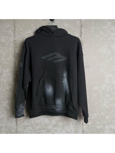 BALENCIAGA Balenciaga Hooded 3b Paint-Splatter Hoodie