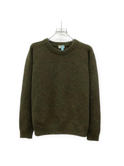 CELINE Celine Cashmere Crew Neck Long Sleeve Knit Sweater Green