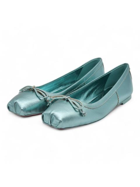 Christian Louboutin Mamadrague Ballet Flats - Leather - Green 37 6.5 US $745