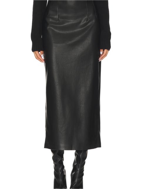 Enza Costa Leather Hi-waist Curve Skirt