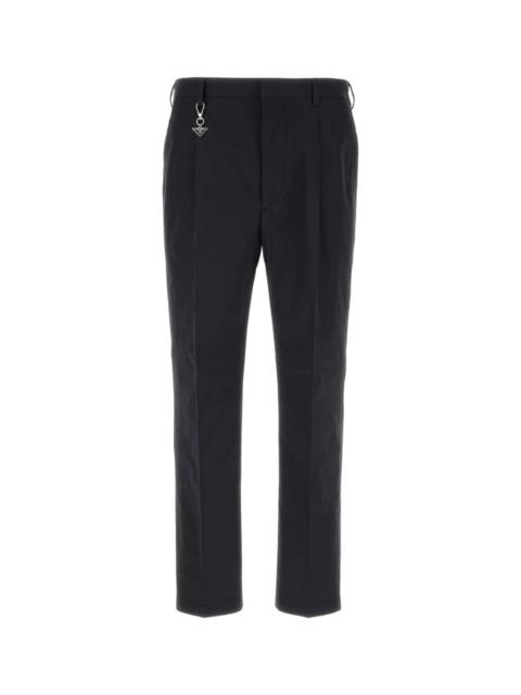 Prada Prada Men Navy Blue Poplin Pant