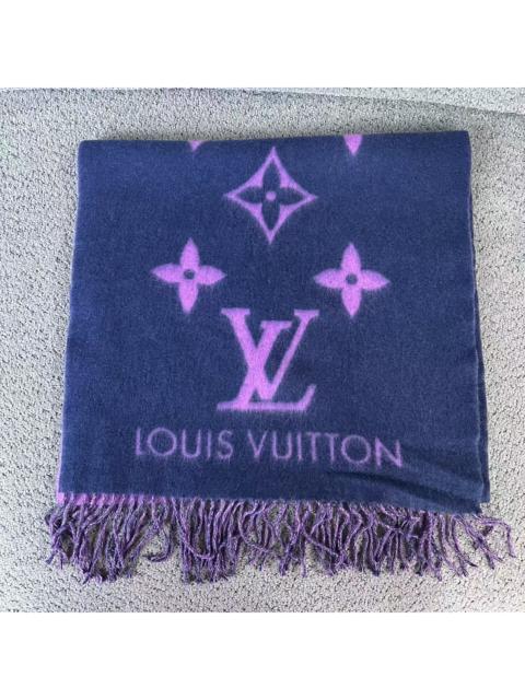 Louis Vuitton Louis Vuitton Pinkish-Purple Scarf with Large-Scale Jacquard Logo