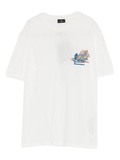 Etro Etro Women T-Shirt With Embroidered Logo