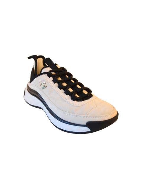 CHANEL Chanel Interlocking CC Logo Suede Chunky Sneakers Light Beige