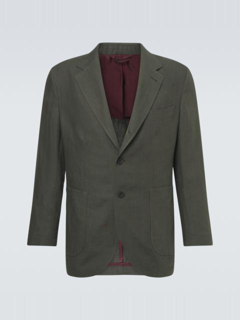 RUBINACCI Single-breasted linen blazer