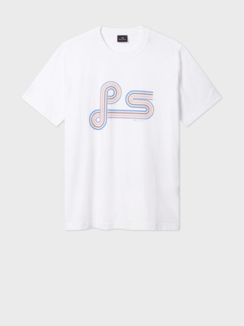 Paul Smith White Organic Cotton 'PS' Spiral Print T-Shirt