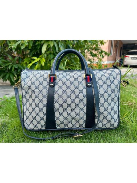 GUCCI Authentic Gucci Ophidia Supreme GG Sherry Line Boston Bag