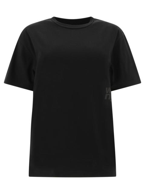Alexander Wang Alexander Wang Women Essential Jsy Ss Tee W/ Puff Logo & Bound Neck