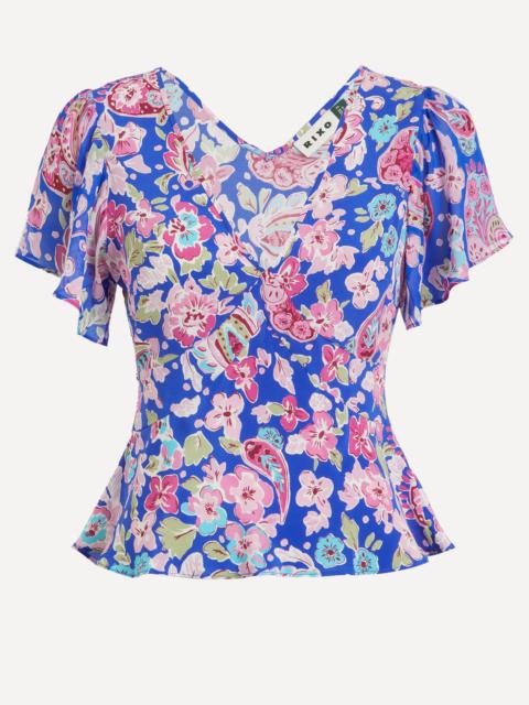 RIXO Lania Silk Blouse