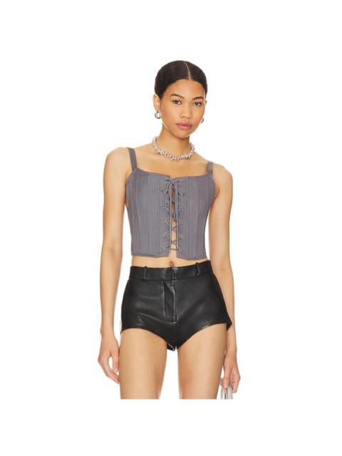 Other Designers NWT OW Collection Xen Corset Top in Dark Grey Sz XS $145