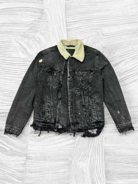 Levi's Levi's Distressed Denim Jacket Sherpa Jacket