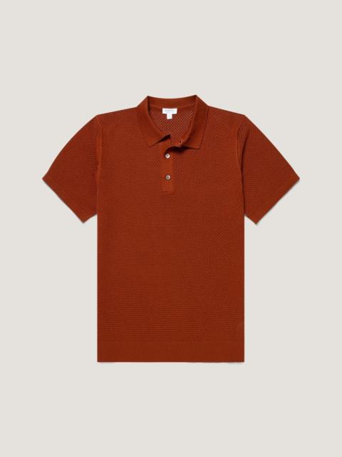 Sunspel Cotton Mesh Polo