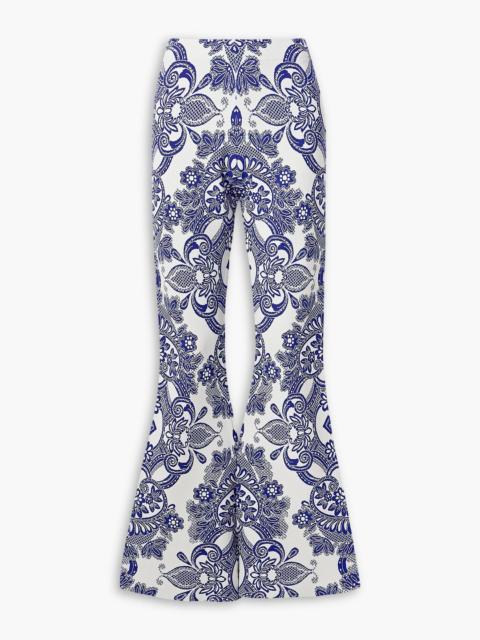 Etro Jacquard-knit flared pants