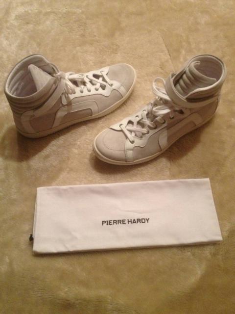 Pierre Hardy OFF WHITE/WHITE HIGH TOP SNEAKERS