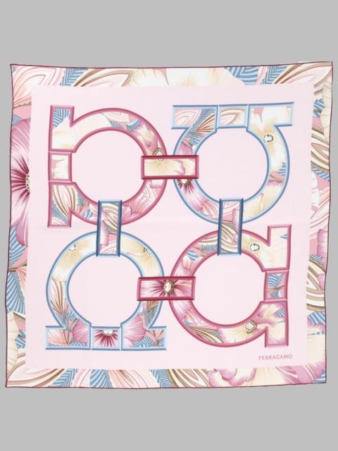 FERRAGAMO Ferragamo Women Foulard A Fiori "Gancini"
