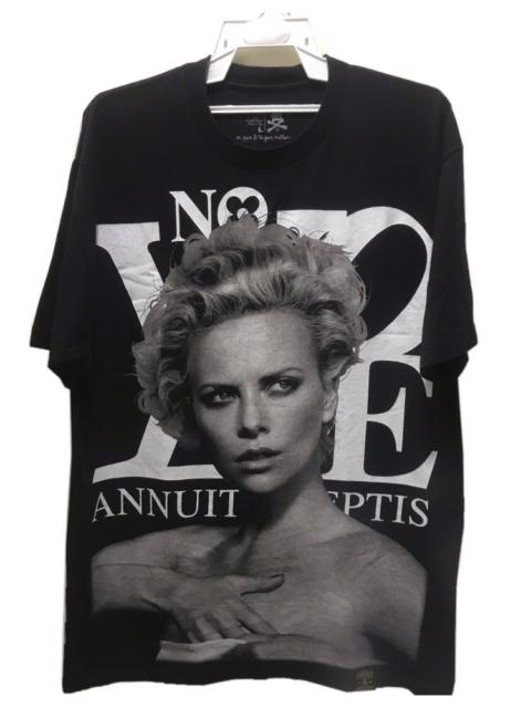 Other Designers Dissizit - Vintage Charlize Theron Overprint Face Logo Tee