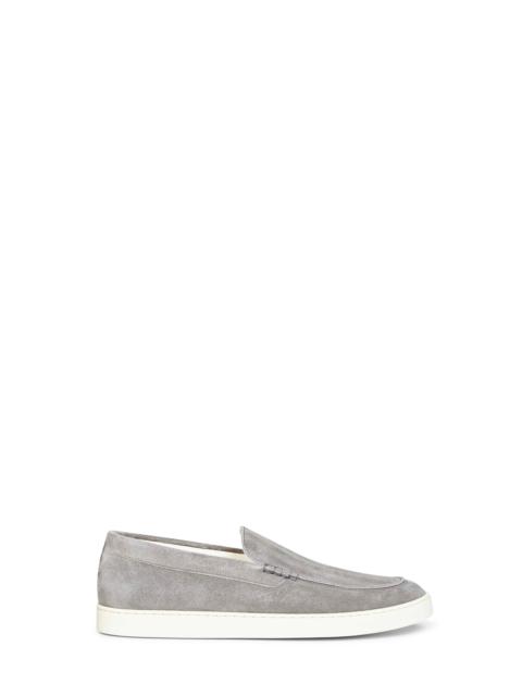 Brunello Cucinelli Brunello Cucinelli Men Grey Chevron-Effect Suede Loafer Sneakers