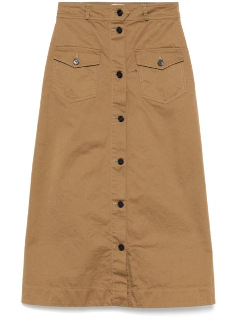 SAINT LAURENT Saint Laurent Cotton midi skirt