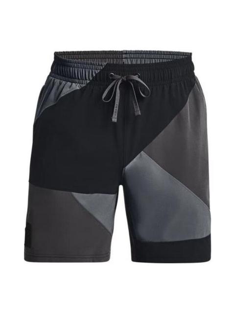 Under Armour Under Armour Curry Woven 7 inch Basketball Shorts 'Black Grey' 1377306-001
