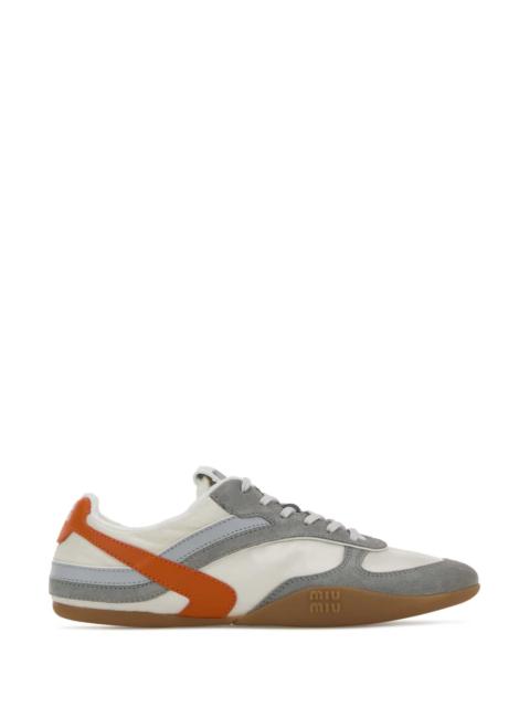 Miu Miu Miu Miu Women Multicolor Tech Fabric And Suede Gymnasium Sneakers