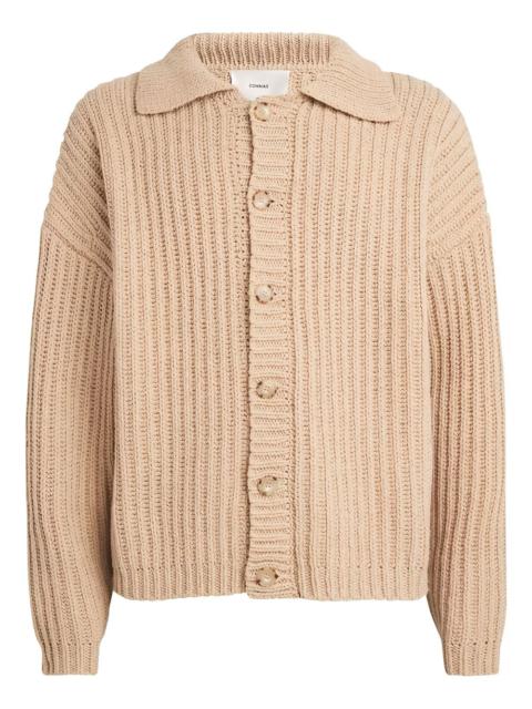 COMMAS Stadium fisherman's-knit "Beige" cardigan