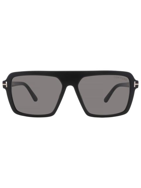 TOM FORD Open Box - Tom Ford Vincent Smoke Square Men's Sunglasses FT1176 01A 56