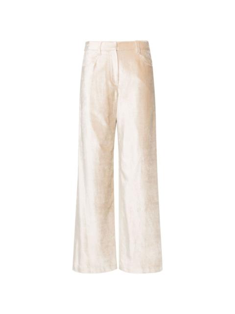 Brunello Cucinelli wide-leg velvet trousers