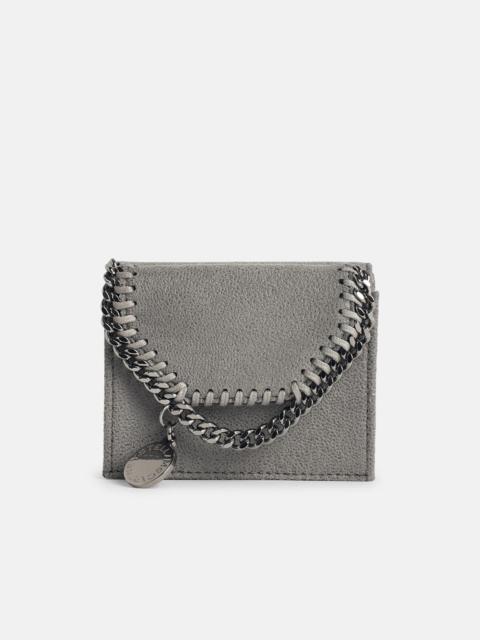 Stella McCartney 'FALABELLA TRI FOLD' WALLET IN 'SHAGGY DEER' GREY