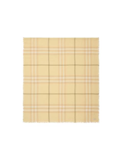 Burberry burberry Wide Check Wool Scarf in Buff at Nordstrom