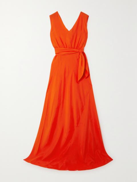 cortana + Net Sustain Vera Belted Silk Maxi Wrap Dress