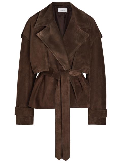 armarium Armarium Flamina Belted Suede Trench Jacket
