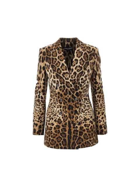 Dolce & Gabbana Dolce&Gabbana Double-breasted Animal Print Jacket Multicolor