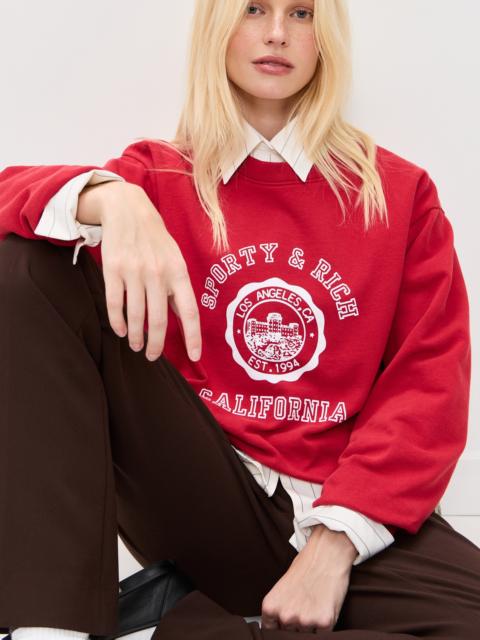 Sporty & Rich California Emblem Crew Neck Sweatshirt