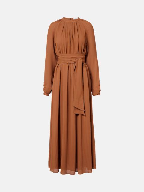 JOSEPH Pinky belted draped maxi dress