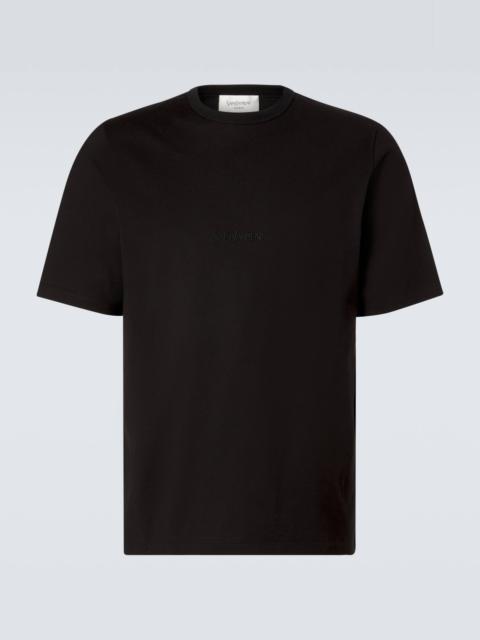 SAINT LAURENT Logo cotton jersey T-shirt