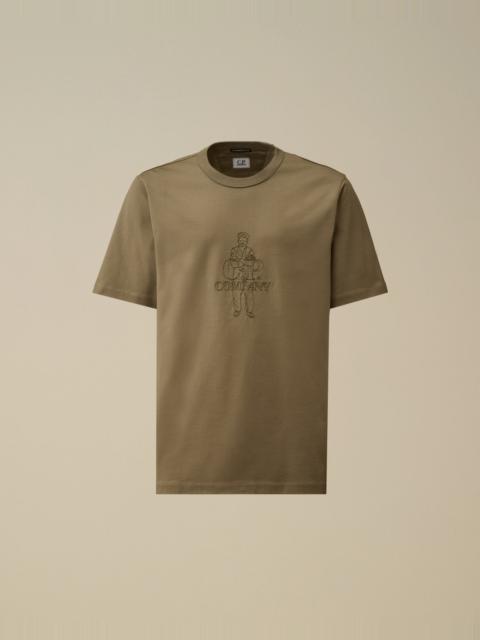 C.P. Company Mercerized 30/2 Jersey Twisted Short Sleeve Logo T-Shirt
