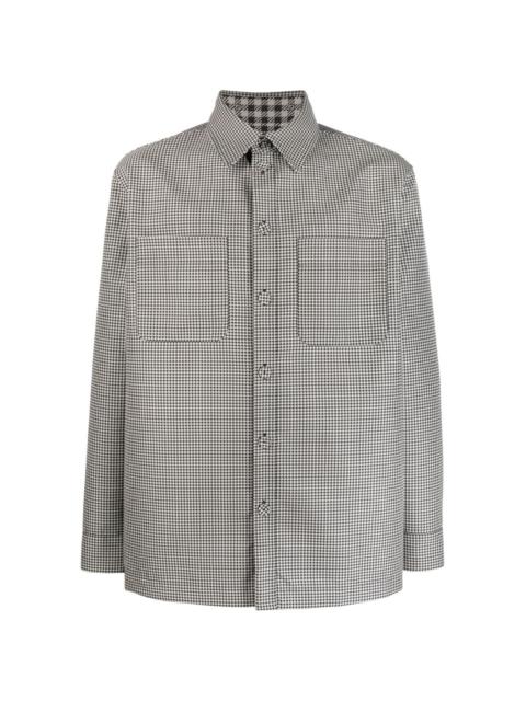 reversible houndstooth-check jacket