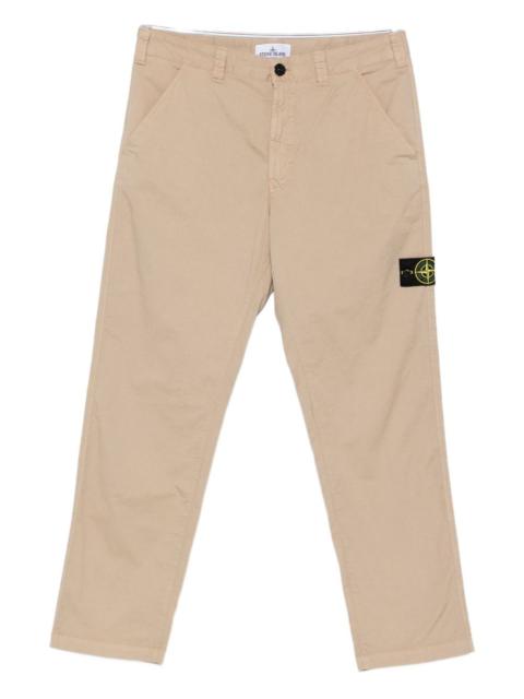 Stone Island Logo Cotton Cargo Trousers