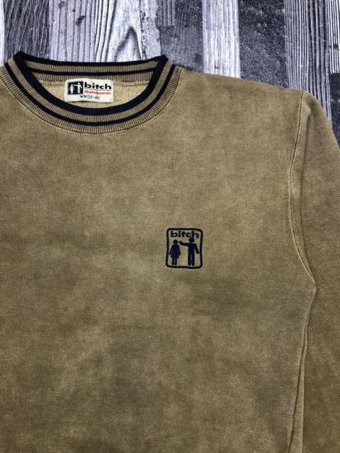 Other Designers Vintage - 90s BITCH SKATEBOARD BRAND CREW NECK CROPPED SWEATER