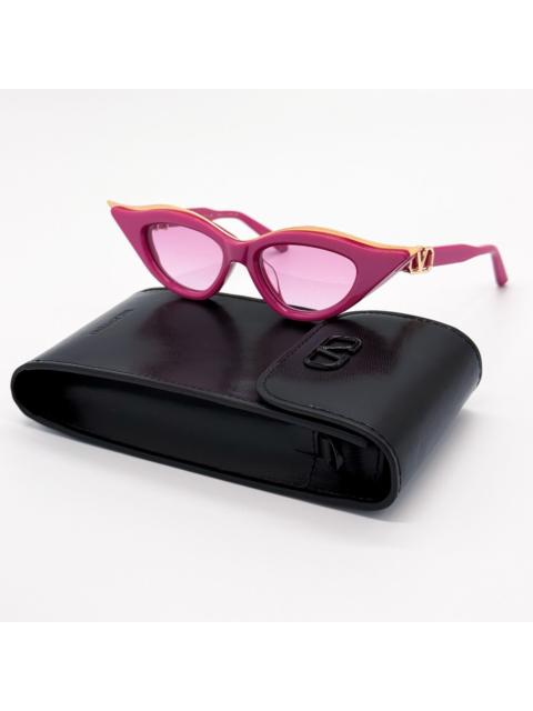 Valentino NEW VALENTINO V-GOLDCUT VLS-114D PINK CAT EYE SUNGLASSES
