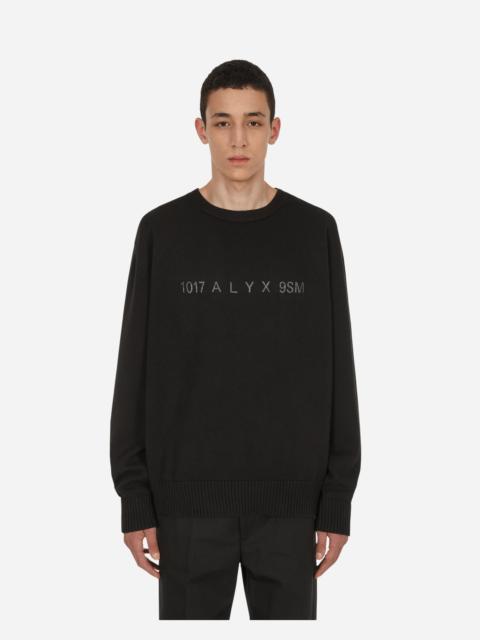1017 ALYX 9SM Treated Logo Crewneck Sweater Black